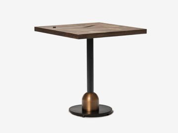 BOLD - Square wooden and metal table by Papell Design - view 2